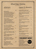 Our New Menu