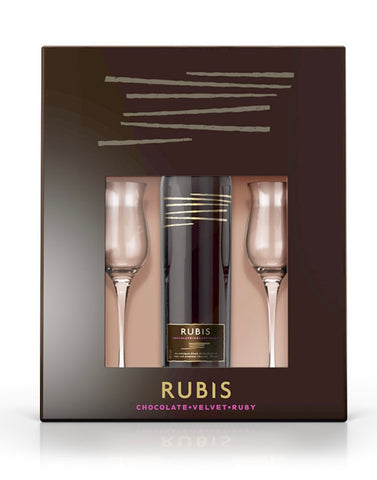 Rubis Chocolate Wine Gift Box (+ 2 premium wine glasses)